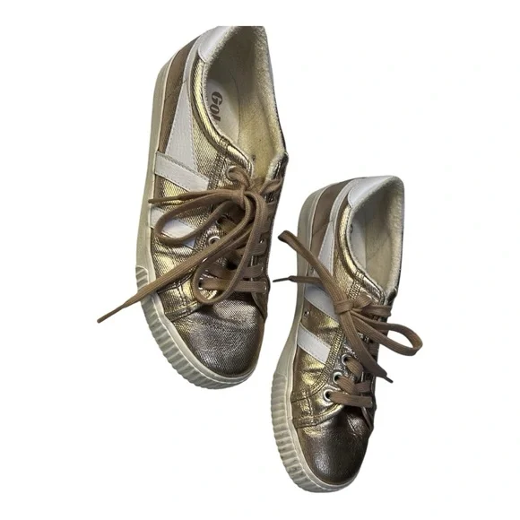 J Crew Gola Coaster Low Top Sneakers in Rose Gold Mark Cox Pink Metallic EUCSB12 - Picture 2 of 5